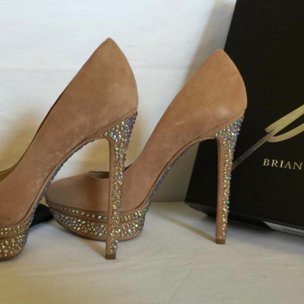 Brian Atwood rhinestone heels.